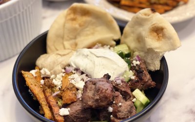 Lamb Kebabs & Mediterranean Bowls