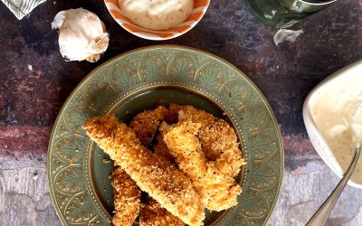Baked Chicken Strips with Aioli