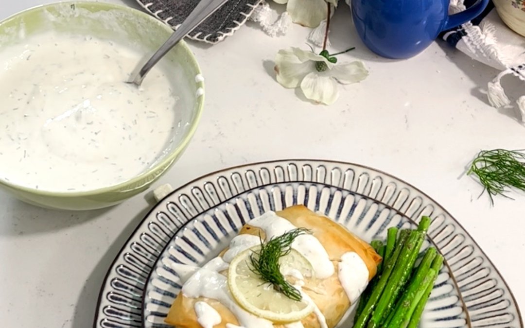 Salmon in Phyllo with Dill Sauce Most Delicious Life Sharing