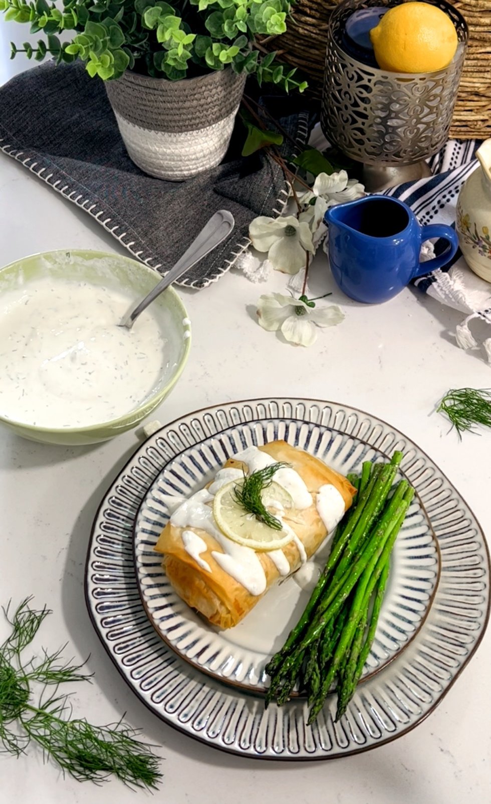 Salmon in Phyllo with Dill Sauce Most Delicious Life Sharing