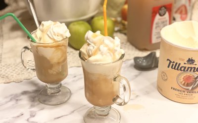 Carmel Apple Cider Floats