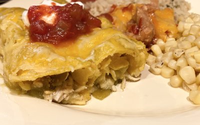 Green Chili Chicken Enchiladas