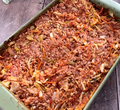 Cabbage and Rice Casserole - Most Delicious Life | Sharing Generations ...