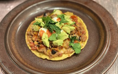 Black Bean and Turkey Tostadas