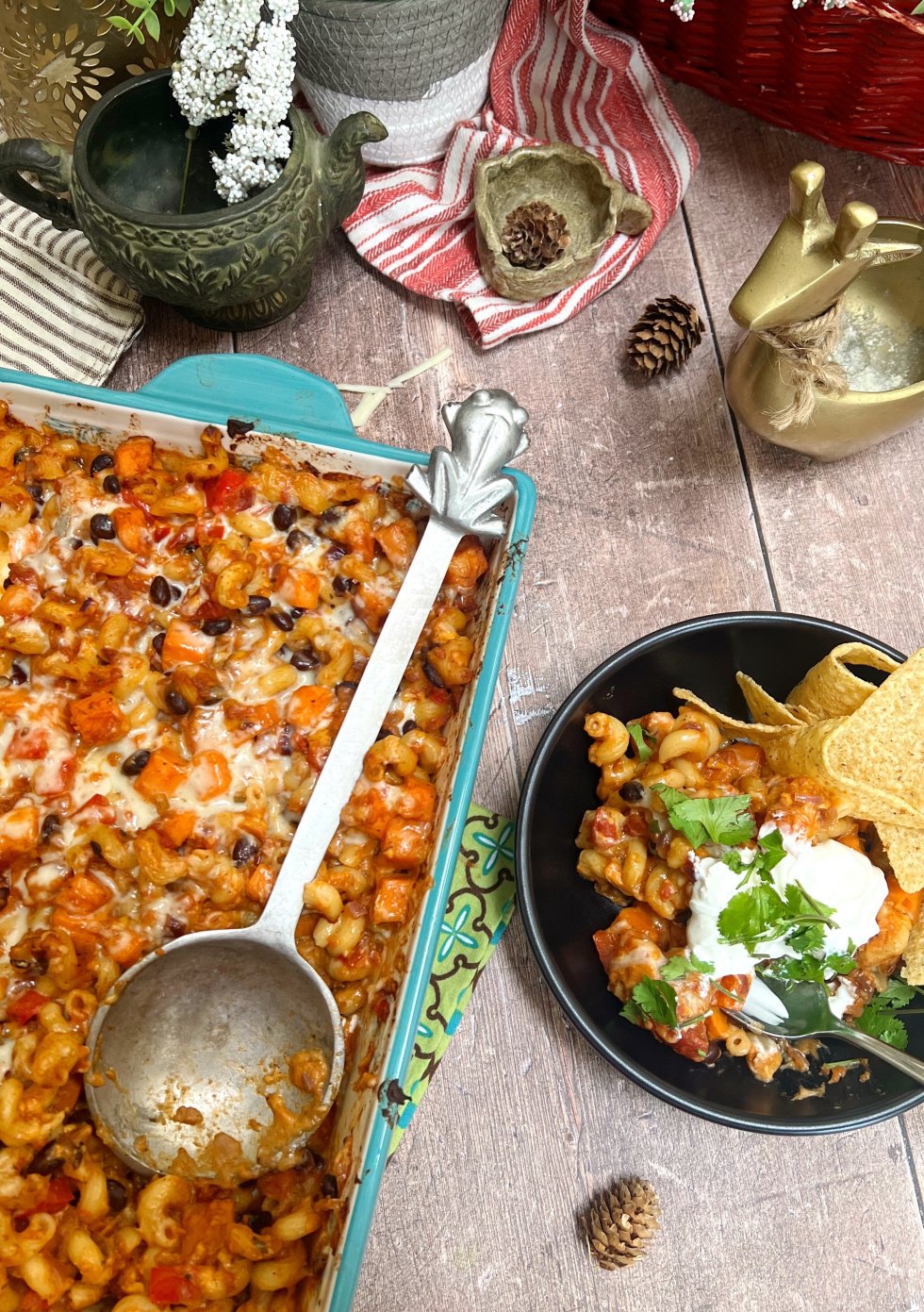 Mexican Sweet Potato Pasta Bake - Most Delicious Life
