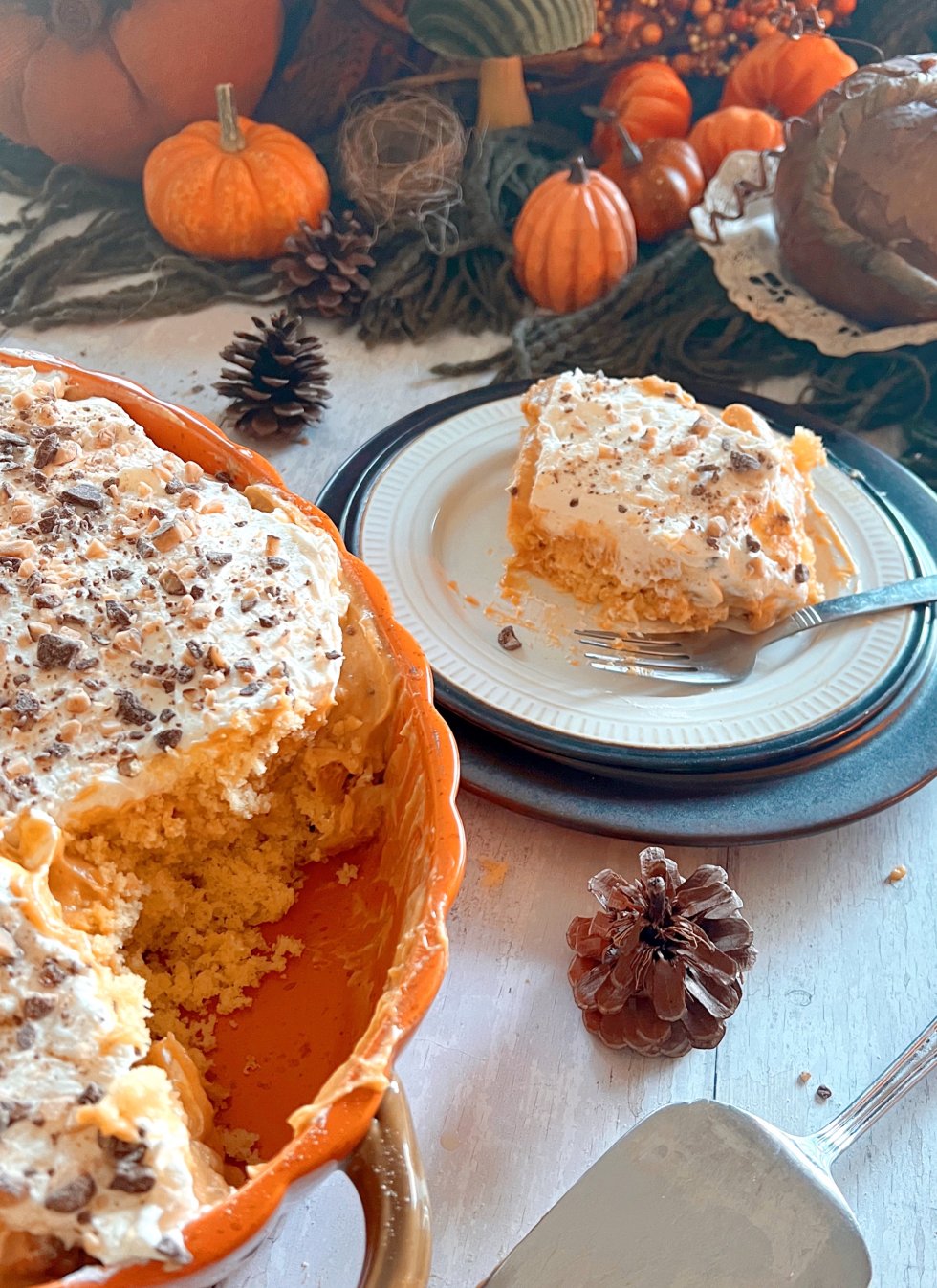 Pumpkin Cream Poke Cake Most Delicious Life Sharing Generations of