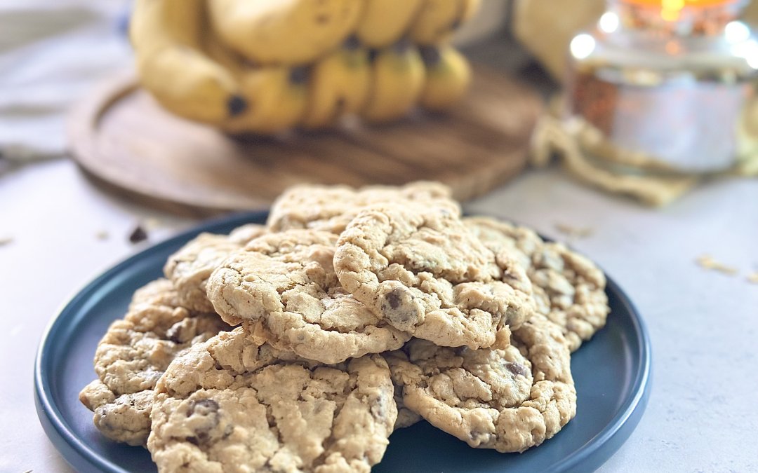 Banana & Oats Chocolate Chip Cookies